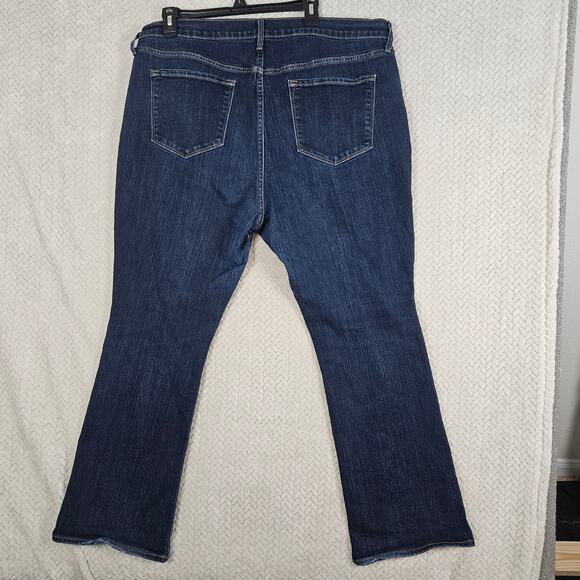 Old Navy Curvy Bootcut Jeans Womens 18 Short Dark Wash Mid-Rise Stretch Y2K - Picture 4 of 11